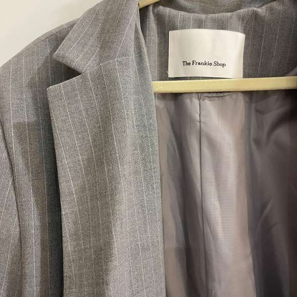 NWT Frankie Shop Sybil Blazer - Grey Pinstripe (XS) - Picture 3 of 14